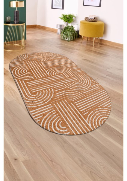 Revna Oval Halı | Yıkanabilir, Kaymaz Taban, Modern Salon ve Mutfak Halısı