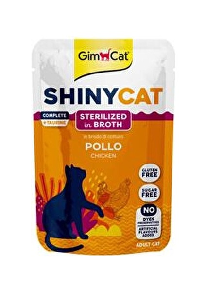 Shinycat Pouch Kısırlaştırılmış Kediler İçin Tavuklu Yaş Mama 70 gr Yüksek Protein modelleri