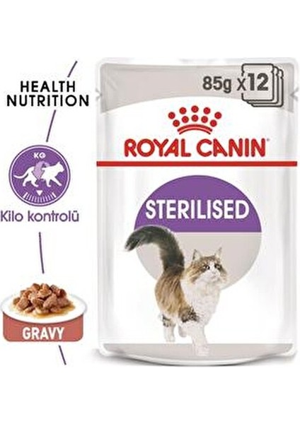 Gravy Kısırlaştırılmış Yaş Kedi Maması Tavuk Aromalı 85 gr Sterilize Kediler İçin fiyatları