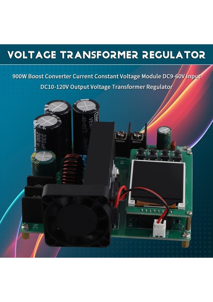 900W Boost Dönüştürücü Akım Sabit Voltaj Modülü DC9-60V Giriş DC10-120V Çıkış Voltaj Transformatör Regülatörü (Yurt Dışından) fırsatları