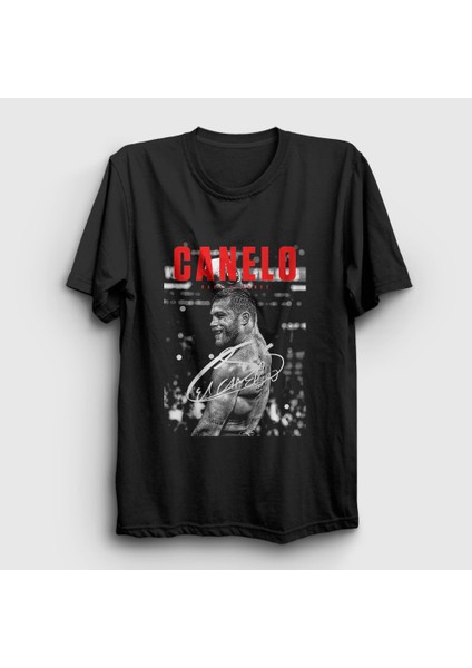 Unisex Siyah Boks Boxing Canelo Alvarez T-Shirt