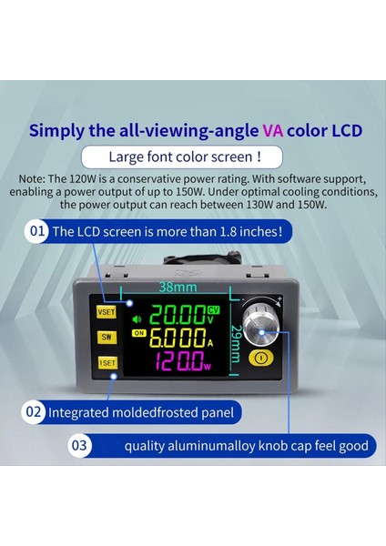 Yeni SK120 Cnc Buck-Boost Dc Ayarlanabilir Güç Kaynağı Sabit Voltaj ve Sabit Akım Güneş Şarj Modülü (Yurt Dışından) modelleri