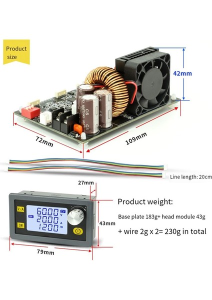 1200W Dc Cnc Antihipertansif Dönüştürücü 6-70V Ayarlanabilir Güç Kaynağı Giriş Sabit Voltaj Güneş Şarj Modülü (Yurt Dışından) fırsatları