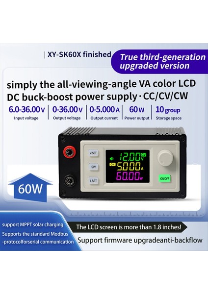 Dc Ayarlanabilir Kova Boost Dönüştürücü Voltaj Sabit Voltaj Akım Güneş Şarj Modülü 6A Bitmiş Ürün XY-SK60X (Yurt Dışından) fırsatları