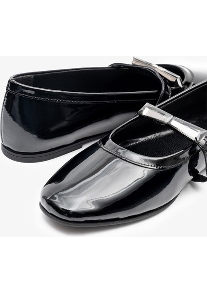 Cherry Siyah Rugan Deri Kadın Taşlı Babet indirimleri