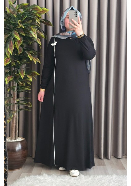 Kadın Tesettür Giyim Büyük Beden Şuğra Çiçekli Elbise