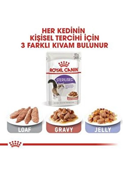 Gravy Kısırlaştırılmış Yaş Kedi Maması Tavuk Aromalı 85 gr Sterilize Kediler İçin indirimleri