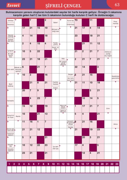 Favori Çengel Bulmaca 2025/04 modelleri