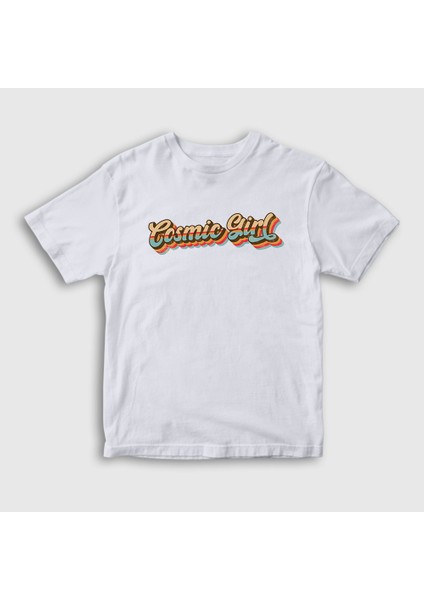 Unisex Çocuk Beyaz Cosmic Girl Jamiroquai T-Shirt