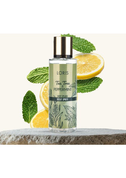 Tea Tree Peppermint Vücut Spreyi Aromaterapik Etkiyle 250 ml Unisex Kullanıma Uygun