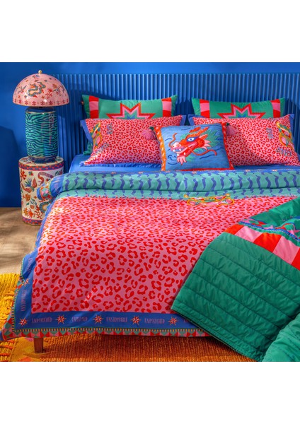 Lahor 300 Tc Pamuk Saten Nevresim Seti 200X220 cm Yeşil