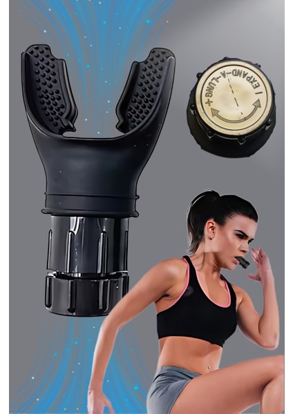 Siyah Nefes Egzersiz Aleti - Breathmaximizer- Iron Lung - Seviye Ayarlanabilir Solunum Düzenleyici