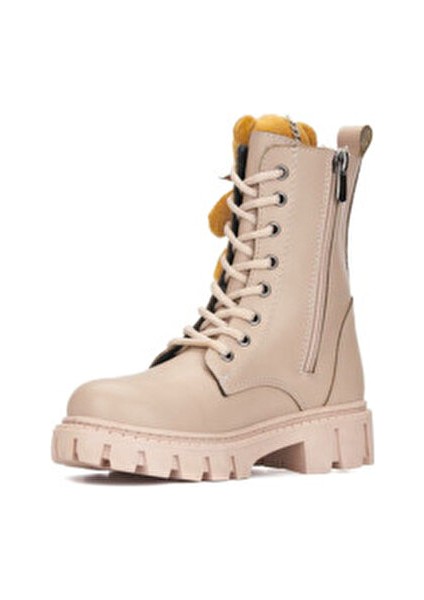 Kız Çocuk Anatomik Kalın Taban Ayıcık Aksesuarlı Bağcıklı Bot