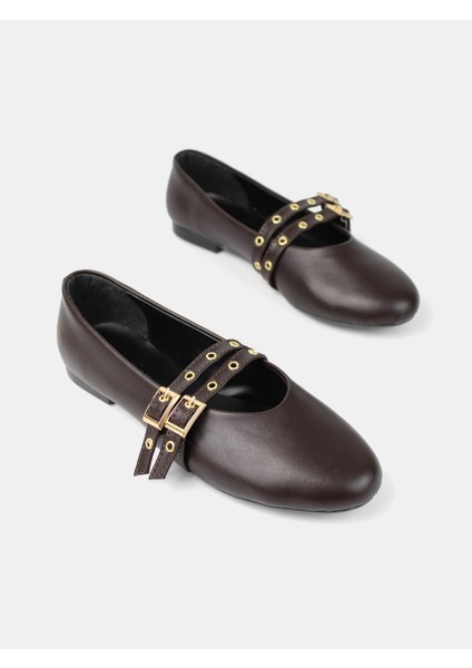 Acı Kahve Zımbalı Kadın Günlük Babet fiyatları