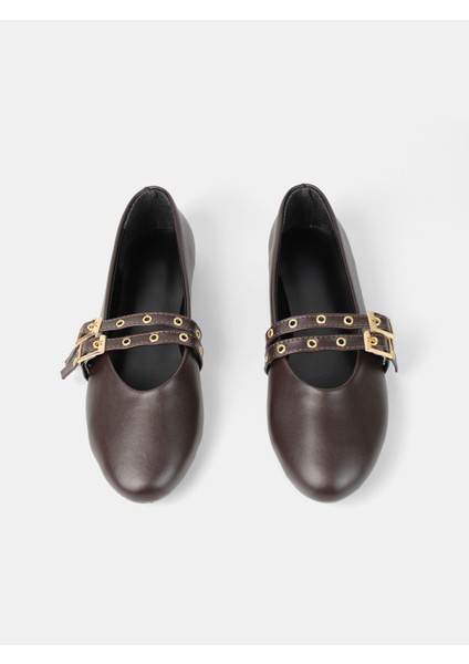 Acı Kahve Zımbalı Kadın Günlük Babet fırsatları