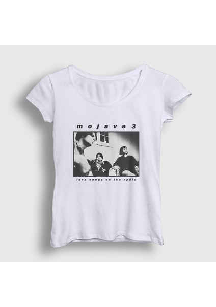 Kadın Beyaz Love Songs On The Radio Mojave 3 T-Shirt
