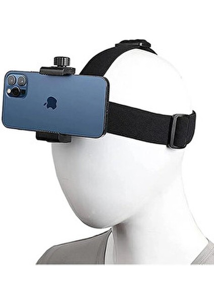 Ayarlanabilir Kafa Bandı Vlog Video Çekim Seti 5.5-10 cm Telefonlarla Uyumlu Dayanıklı ABS