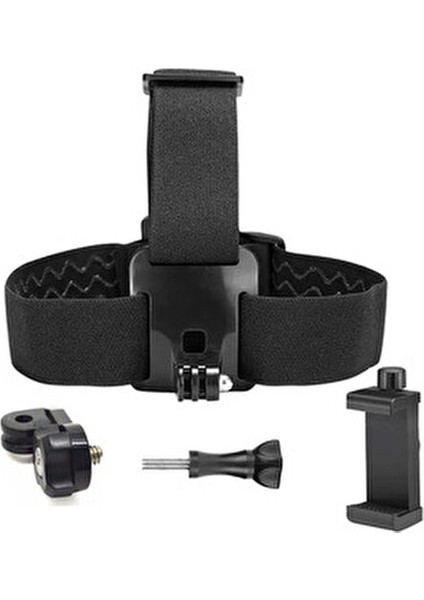 Ayarlanabilir Kafa Bandı Vlog Video Çekim Seti 5.5-10 cm Telefonlarla Uyumlu Dayanıklı ABS