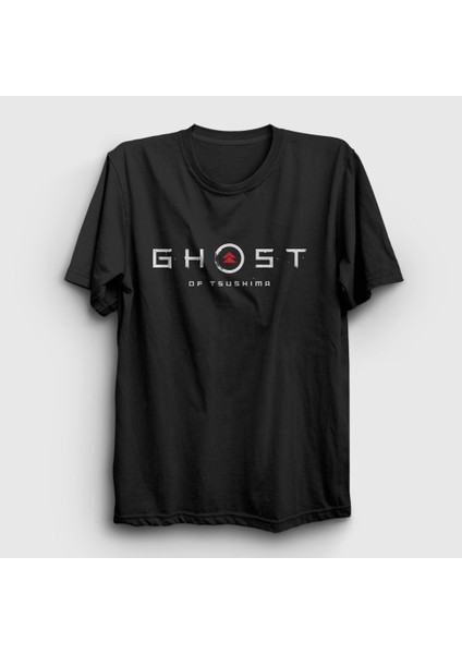 Unisex Siyah Logo Oyun Ghost Of Tsushima T-Shirt