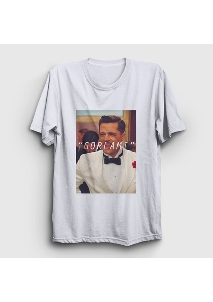 Unisex Beyaz Gorlami Brad Pitt Inglourious Basterds T-Shirt