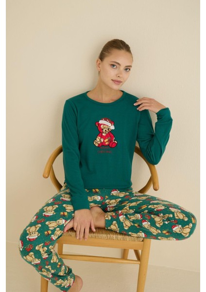 Kadın Bisiklet Yaka Düğmesiz Bilekler Lastikli/jogger Yumuşak Termal Kışlık Pijama Takımı fırsatları