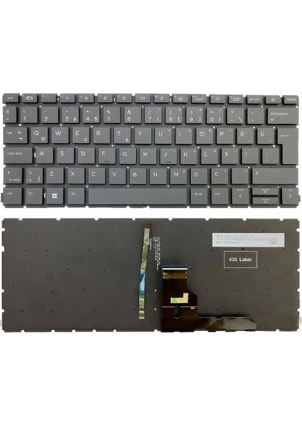 Nion Hp Probook X360 430 G7 Uyumlu Notebook Klavye (Siyah Aydınlatmalı Tr)