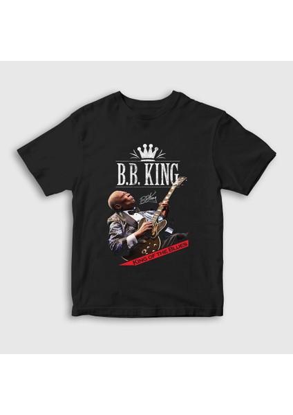Unisex Çocuk Siyah King Of The Blues B B King T-Shirt