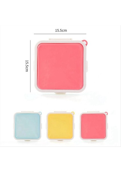Taşınabilir Silikon Mikrodalga Sandviç Saklama Kutusu Bento Okul Kahvaltı Öğle Yemeği Kutuları Yeniden Kullanılabilir Tost Konteyner Kılıfı Pembe (Yurt Dışından) fiyatları