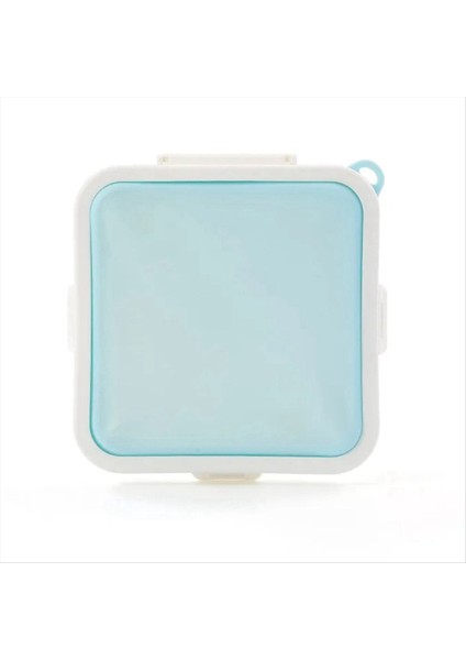 Taşınabilir Silikon Mikrodalga Sandviç Saklatma Kutusu Bento Okul Kahvaltı Öğle Yemeği Kutuları Yeniden Kullanılabilir Tost Konteyner Kılıfı Mavi (Yurt Dışından)