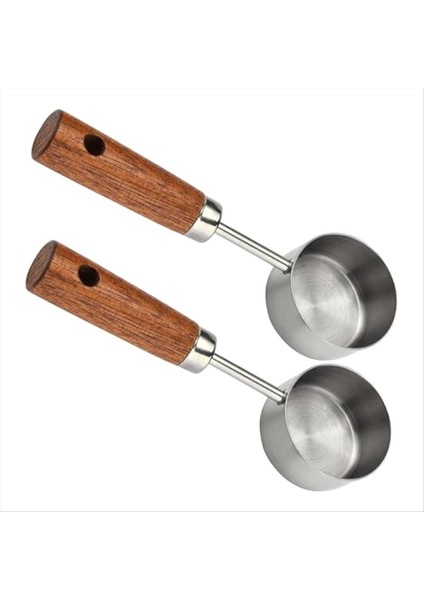 Paslanmaz Çelik Kahve Kahvesi Zemin Kahve, 15ML Kahve Woodle Handli Kahve Kahve Kaşık B ile Kepçe Ölçüyor (Yurt Dışından)