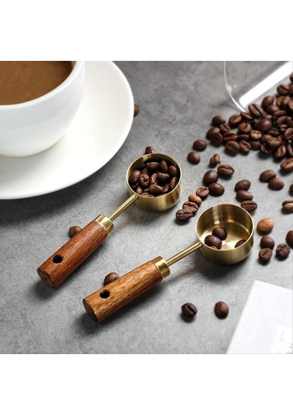 Paslanmaz Çelik Kahve Kahvesi Zemin Kahve, 15ML Kahve Woodle Handli Kahve Kahve Kaşık B ile Kepçe Ölçüyor (Yurt Dışından) modelleri