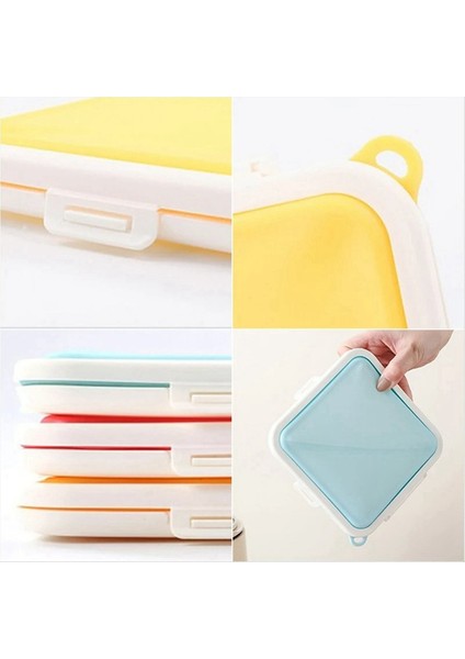 Taşınabilir Silikon Mikrodalga Sandviç Saklatma Kutusu Bento Okul Kahvaltı Öğle Yemeği Kutuları Yeniden Kullanılabilir Tost Konteyner Kılıfı Mavi (Yurt Dışından) indirimleri