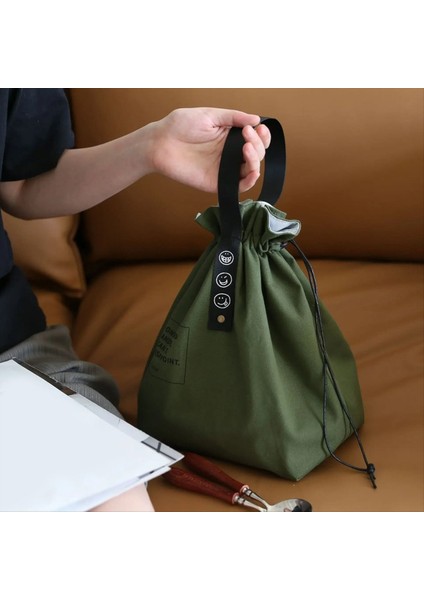 Açık Portable Piknik Yemeği Konteyner Tuval Öğle Çantası Bento Kutu Çanta Okulu Taze Piknik Sepeti Öğle Yemeği (Yurt Dışından) fırsatları