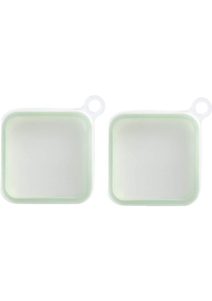 Taşınabilir Sandviç Tost Bento Kutusu Yeniden Kullanılabilir Silikon Sandviç Kılıf Mikrodalgada Çocuklar Okul Kahvaltı Öğle Yemeği Kutusu 2 Pcs (Yurt Dışından)