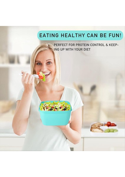 Fork Soslu Plastik Öğle Yemeği Kutusu Öğle Yemeği Kutusu, Mikrodalgada Piknik Kutusu Salata Meyve Koruma-C (Yurt Dışından) indirimleri