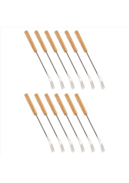 12PCS Fondue Fondu Çatal Izgara Seti Kokteyller Için Muddler Set Yeniden Kullanılabilir Meyve Çatalları Barbekü Çatal Daldırma Dondurma Fondu Çatalları (Yurt Dışından) fiyatları
