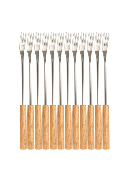 12PCS Fondue Fondu Çatal Izgara Seti Kokteyller Için Muddler Set Yeniden Kullanılabilir Meyve Çatalları Barbekü Çatal Daldırma Dondurma Fondu Çatalları (Yurt Dışından) fırsatları