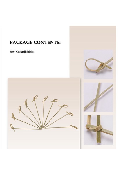 300 Düğümlü Bambu Şişleri Kokteyl Sopası Parti Sofra Takımı Kokteyl Kürdan (Yurt Dışından) indirimleri