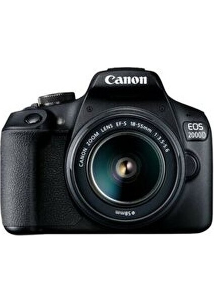Eos 2000D DSLR Fotoğraf Makinesi 18-55mm ve 75-300mm Lens ile 24.1 MP Siyah