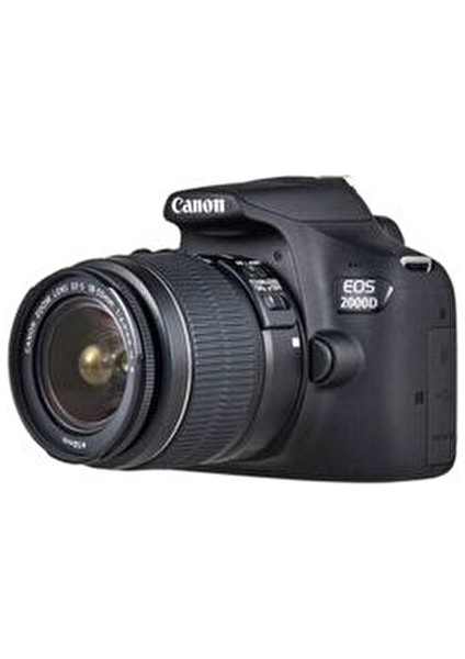Eos 2000D DSLR Fotoğraf Makinesi 18-55mm ve 75-300mm Lens ile 24.1 MP Siyah