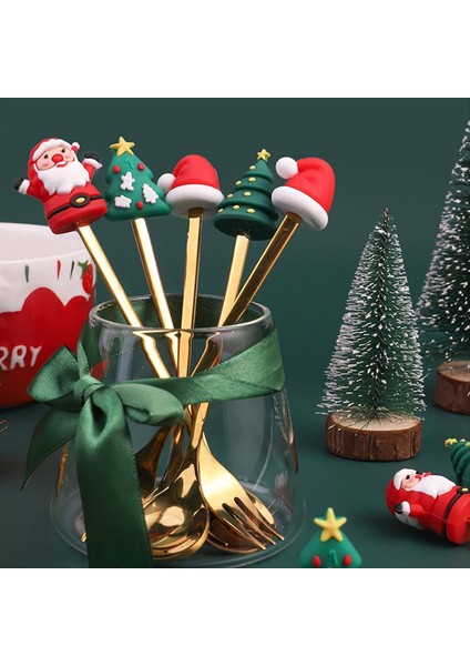 Noel Set Hediye Takım Kaşığı ve Çatal Seti Tatlı Kaşık Meyve Çatal Kahve Kaşık Sofra Seti B B (Yurt Dışından) fiyatları