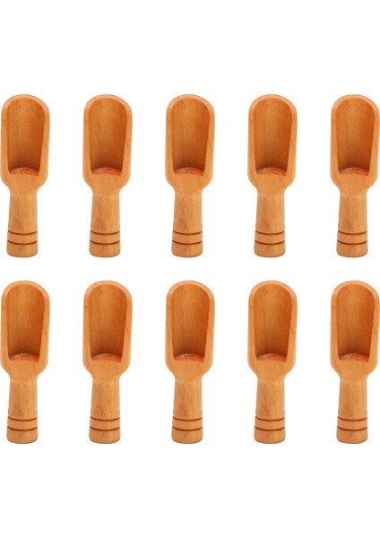 10 Adet Ahşap Mini Kepçe Tuz Şeker Kahve Kaşığı Mutfak Yemek Aleti (Yurt Dışından)