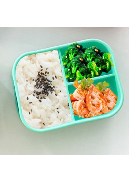 Silikon Öğle Yemeği Kutusu Gıda Sınıfı Cadih Mikrodalga Isıtma 3 Bölümlü Öğle Yemeği Bento Box Offi (Yurt Dışından) fiyatları