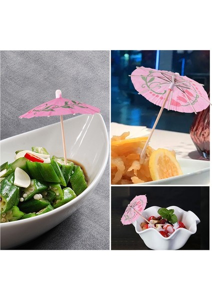 144PCS Renk Çiçek Kağıdı Küçük Şemsiye Işareti Meyve Işareti Kokteyl Tabelası Çubuğu Meyve Tabağı Içecek Dekorasyon (Yurt Dışından) fırsatları