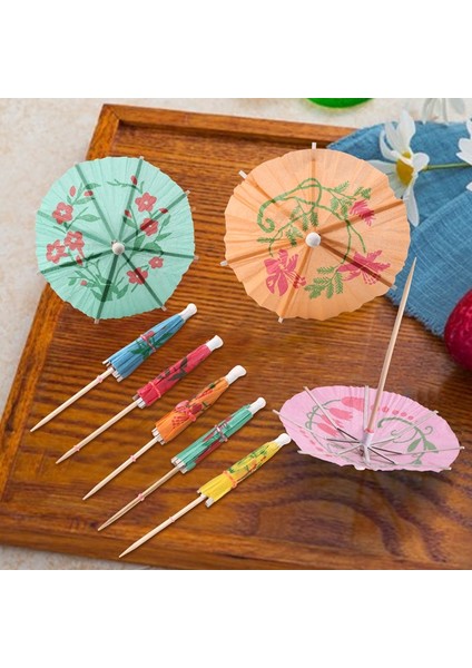 144PCS Renk Çiçek Kağıdı Küçük Şemsiye Işareti Meyve Işareti Kokteyl Tabelası Çubuğu Meyve Tabağı Içecek Dekorasyon (Yurt Dışından) indirimleri