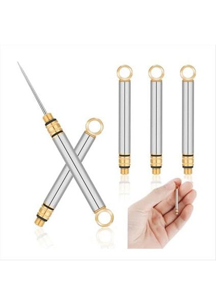 3 Adet Taşınabilir Titanyum Kürdan, Koruyucu Tutucu ile Metal Kürdan, Mini Paslanmaz Çelik Kürdan, Gümüş (Yurt Dışından) fiyatları