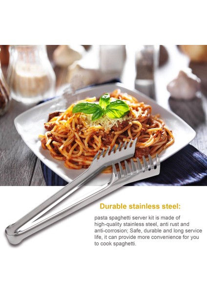2 Adet Paslanmaz Çelik Spagetti Sunucusu Seti, Paslanmaz Çelik Spagetti Makarna Maşa, Makarna Kaşık Sunucusu Çatal (Yurt Dışından) fiyatları