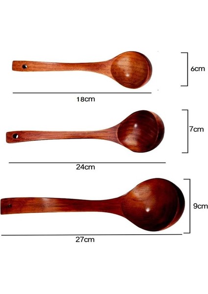 Ahşap Kepçe Kaşık Seti Uzun Saplı Çorba Kepçe Pot ve Kase Yapışmaz Ahşap Kaşık Yemek Pişirmek Için Set (Yurt Dışından) fiyatları