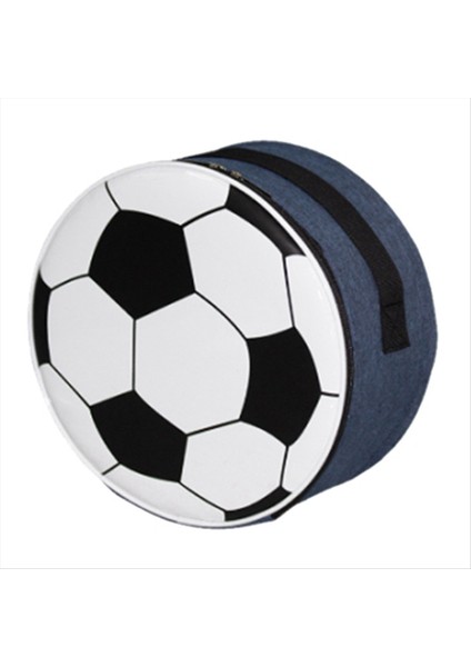 Okul Piknik Kampı Için Kayış, Yeniden Kullanılabilir Yuvarlak Termal Çantalarla Futbol Öğle Yemeği Çantası- Lacivert (Yurt Dışından)