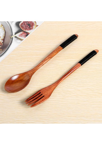 Ahşap Kaşık Çatalları Set Japon Tarzı Ahşap Eşyalar Ahşap Sofra Takımı Seti Yeniden Kullanılabilir (Siyah Kordonlar, 10 Parça) (Yurt Dışından) modelleri
